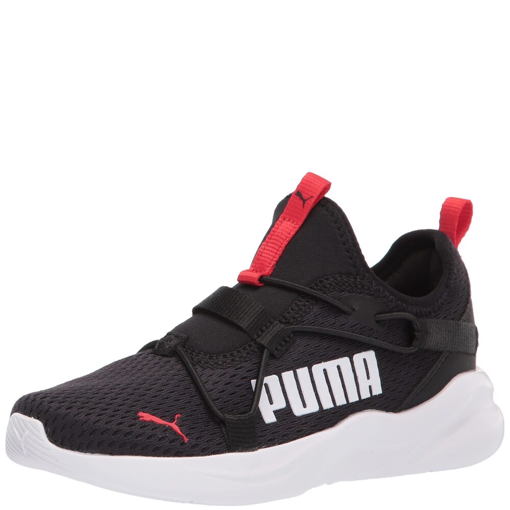 Puma Kids Softride Rift Slip On Sneakers Black Red Little Kid 10.5